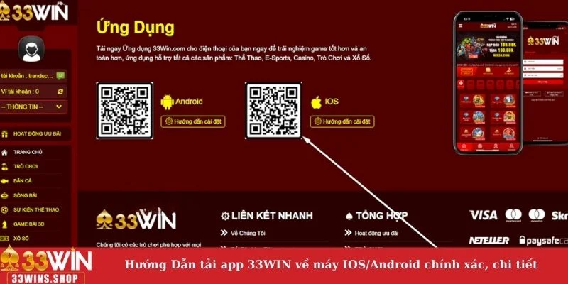 Hướng Dẫn tải app 33WIN về máy IOS/Android chính xác, chi tiết 